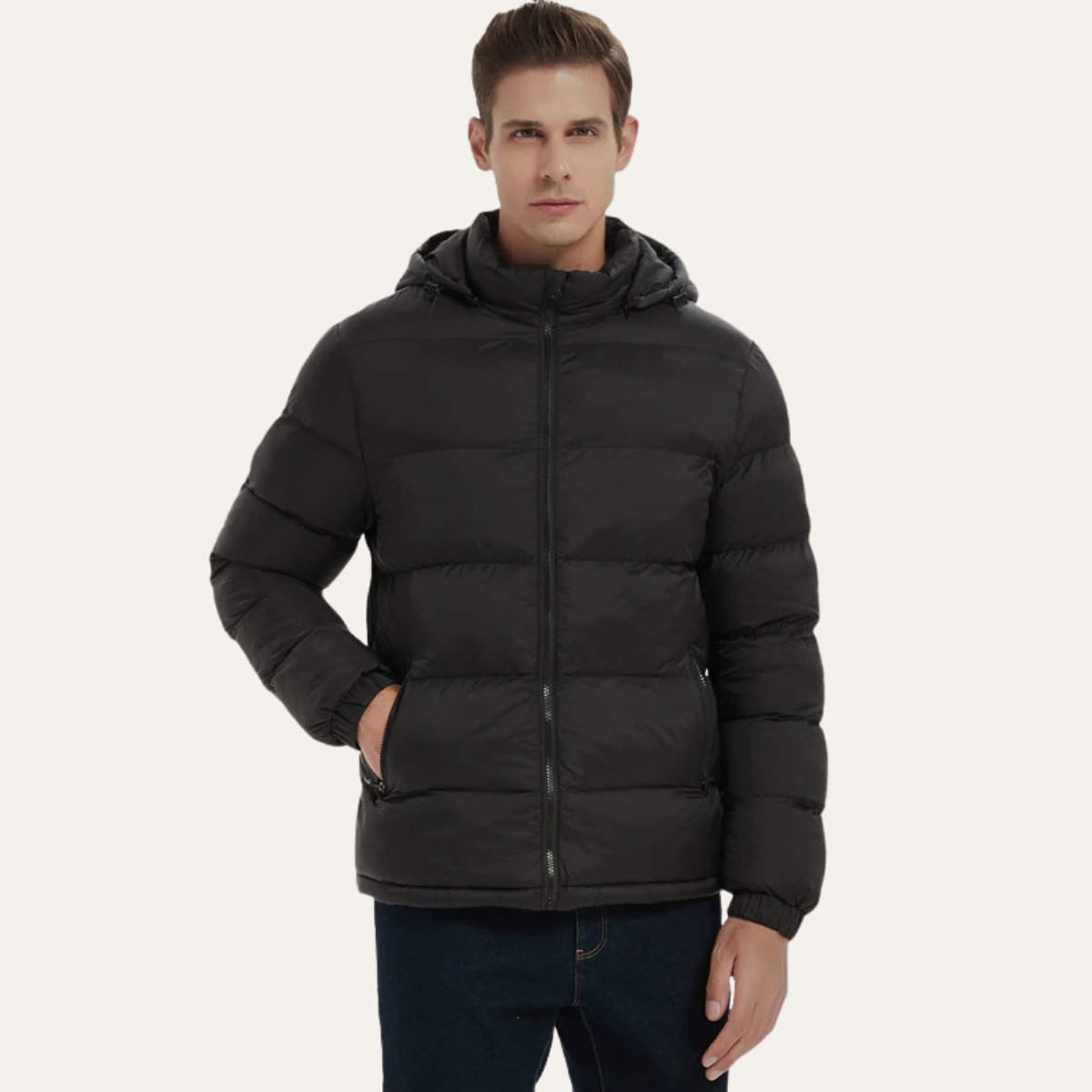 The Perth Men’s Thick Warm Insulated Hooded Puffer Jacket