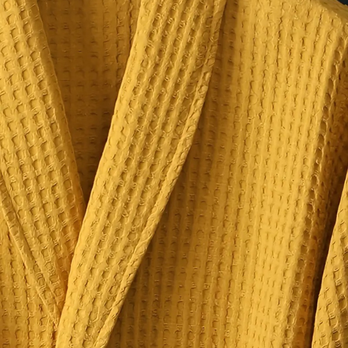 The Eastbourne Men's Cotton Waffle Lightweight Spa Bathoobe with Belt