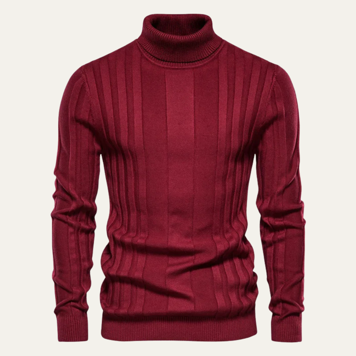The Bolgheri Men’s Slim Fit Ribbed Turtleneck Jumper