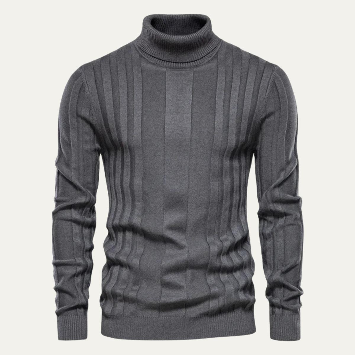 The Bolgheri Men’s Slim Fit Ribbed Turtleneck Jumper
