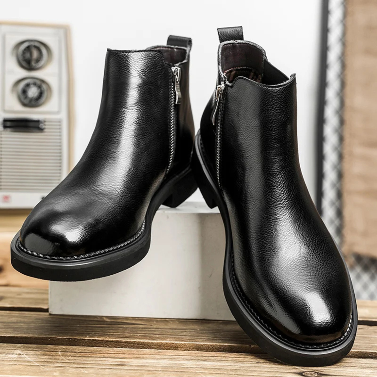 The Dulwich Men's Side Zip Classic Leather Ankle Boots