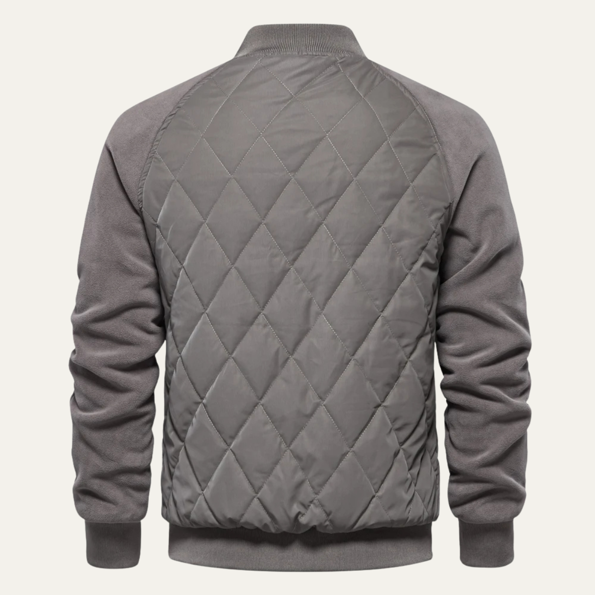 The Ryde Men’s Casual Patchwork Winter Quilted Bomber Jacket