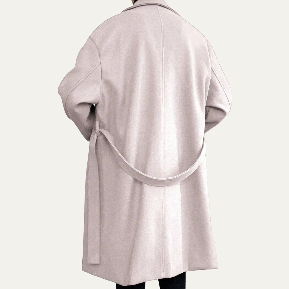 The Woolwich Men’s Smart Camel Wrap Wool Coat with Belt