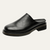 The Loughton Men's Black Leather Mule Slip-On Casual Clogs