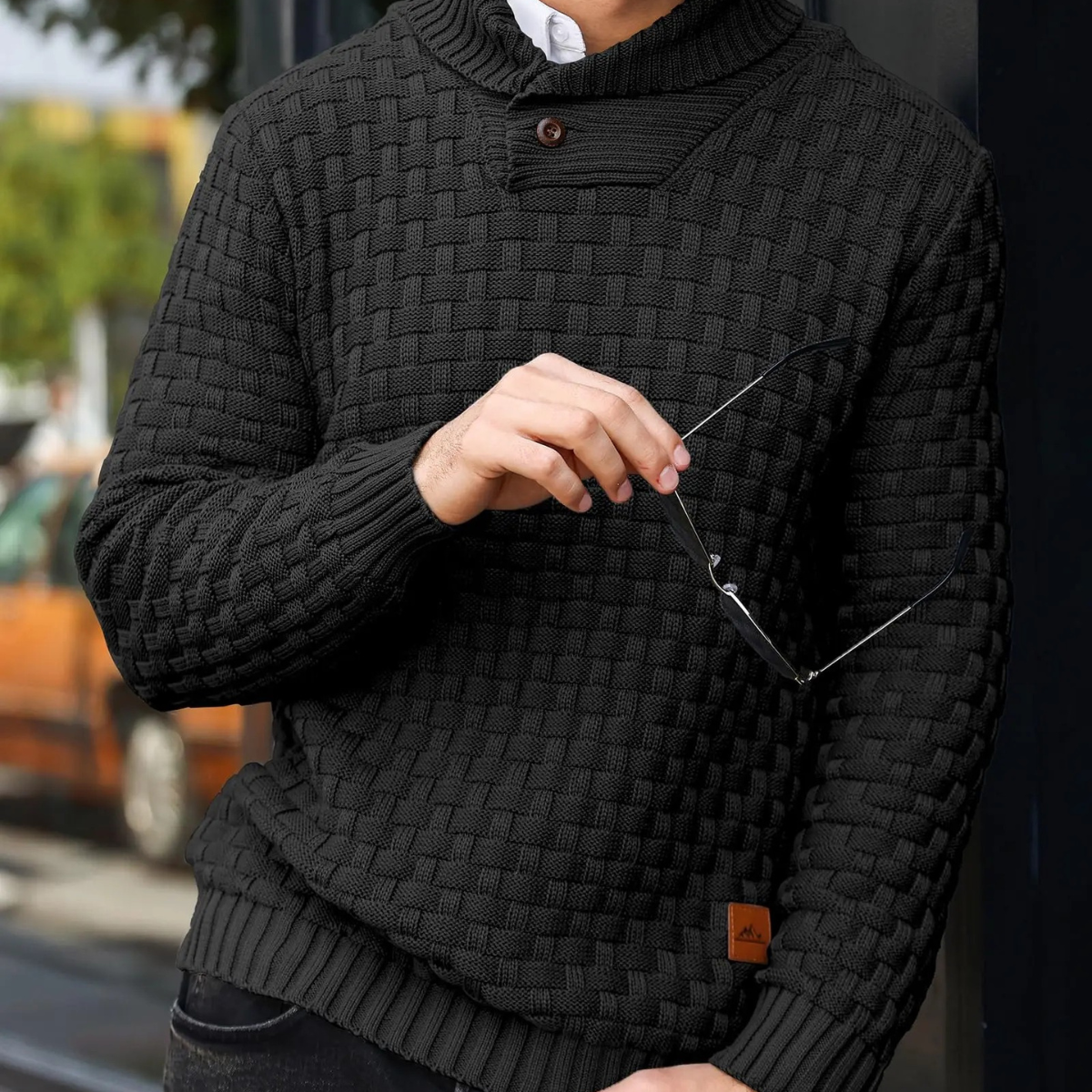 The Stirling Men's Textured Knit Winter Jumper