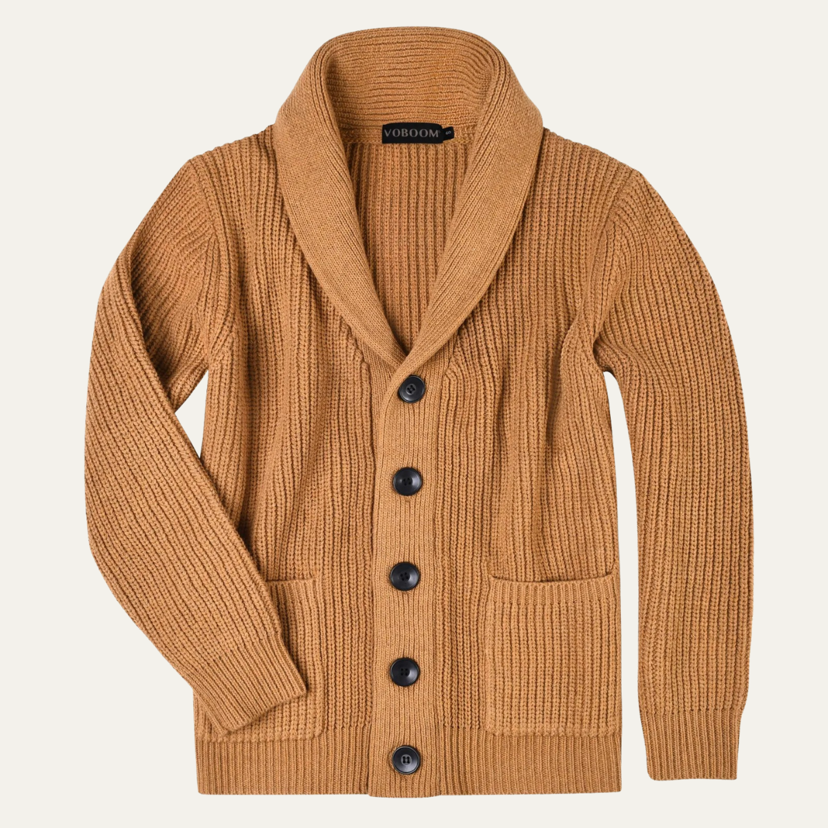 The Farnham Men’s Chunky Knit Shawl Collar Cardigan