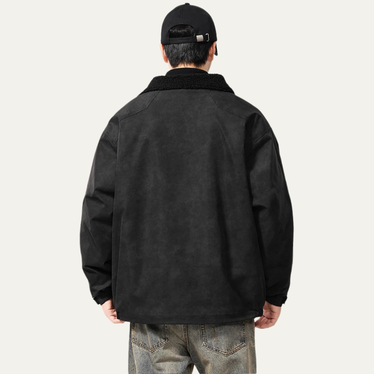 The Hampton Men’s Suede Fleece Lined Bomber Jacket