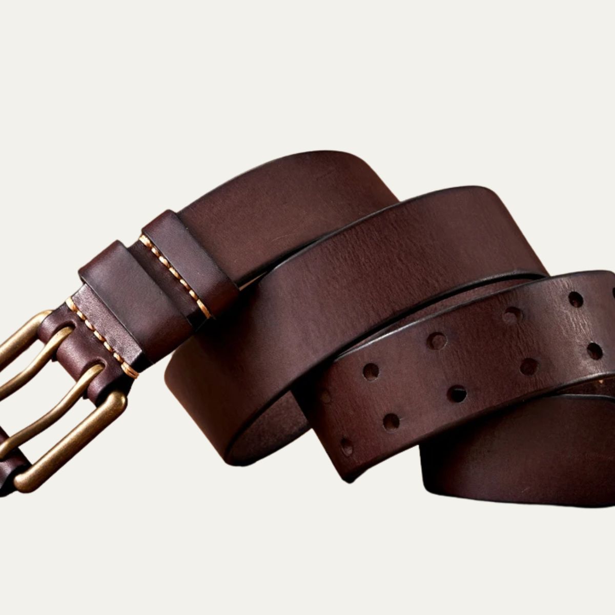 The Lancaster Belt – Double-Pin Vintage Leather Design