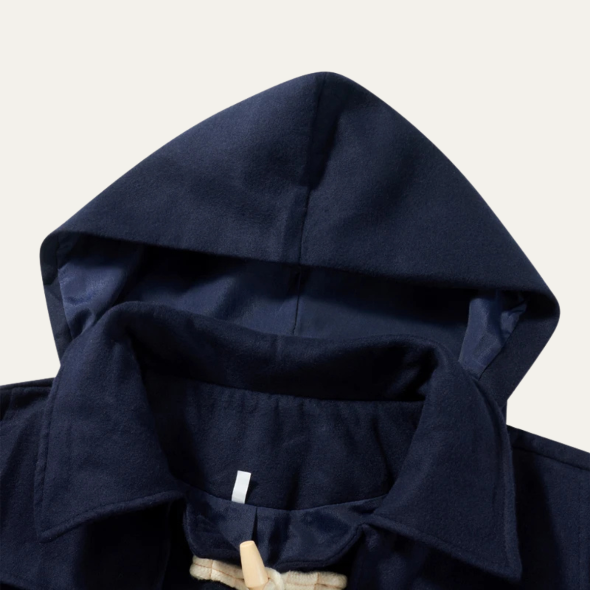 The Durham Men’s Warm Winter Navy Blue Wool Duffle Coat