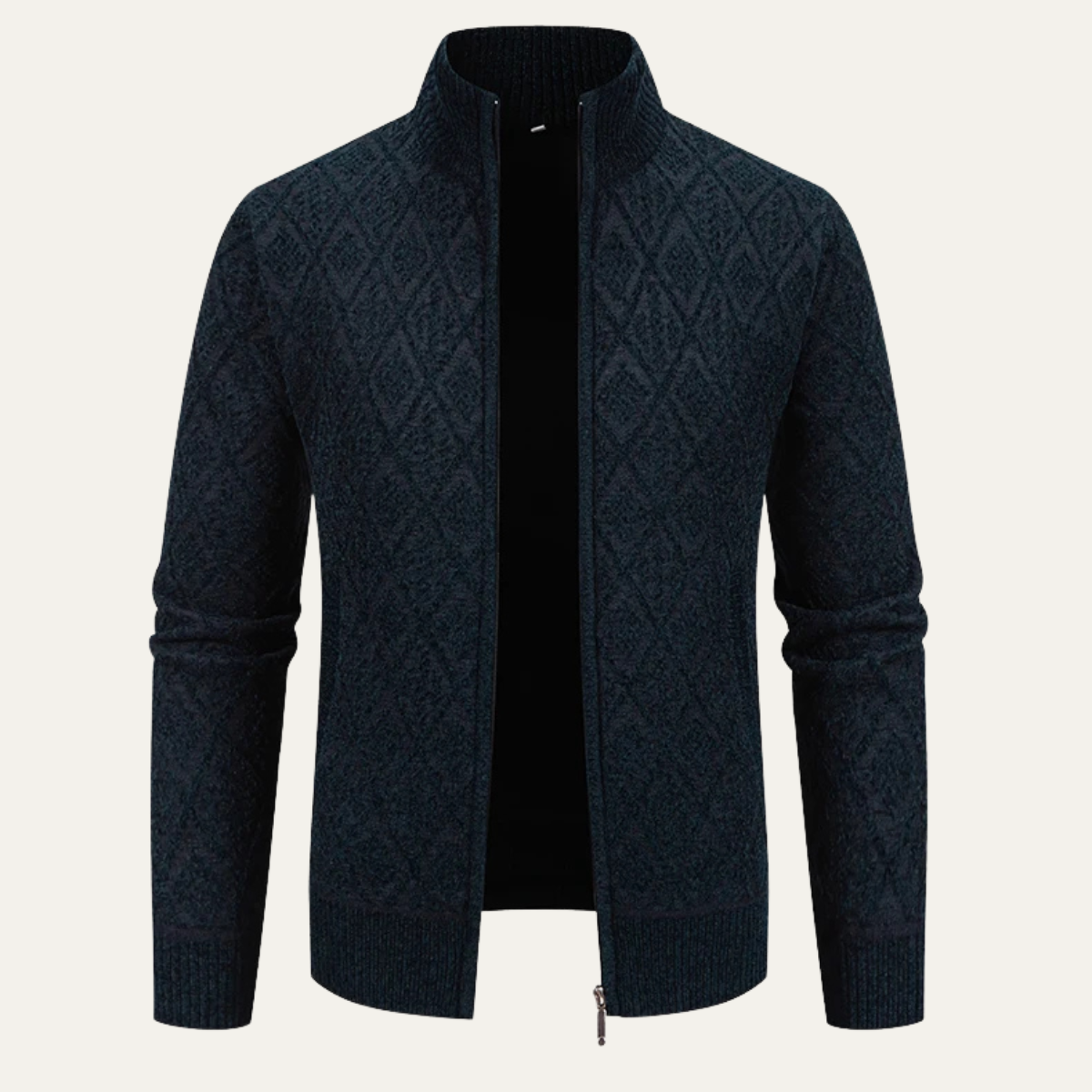 The Arezzo Men’s Smart Casual Diamond Patterned Knit Jacket