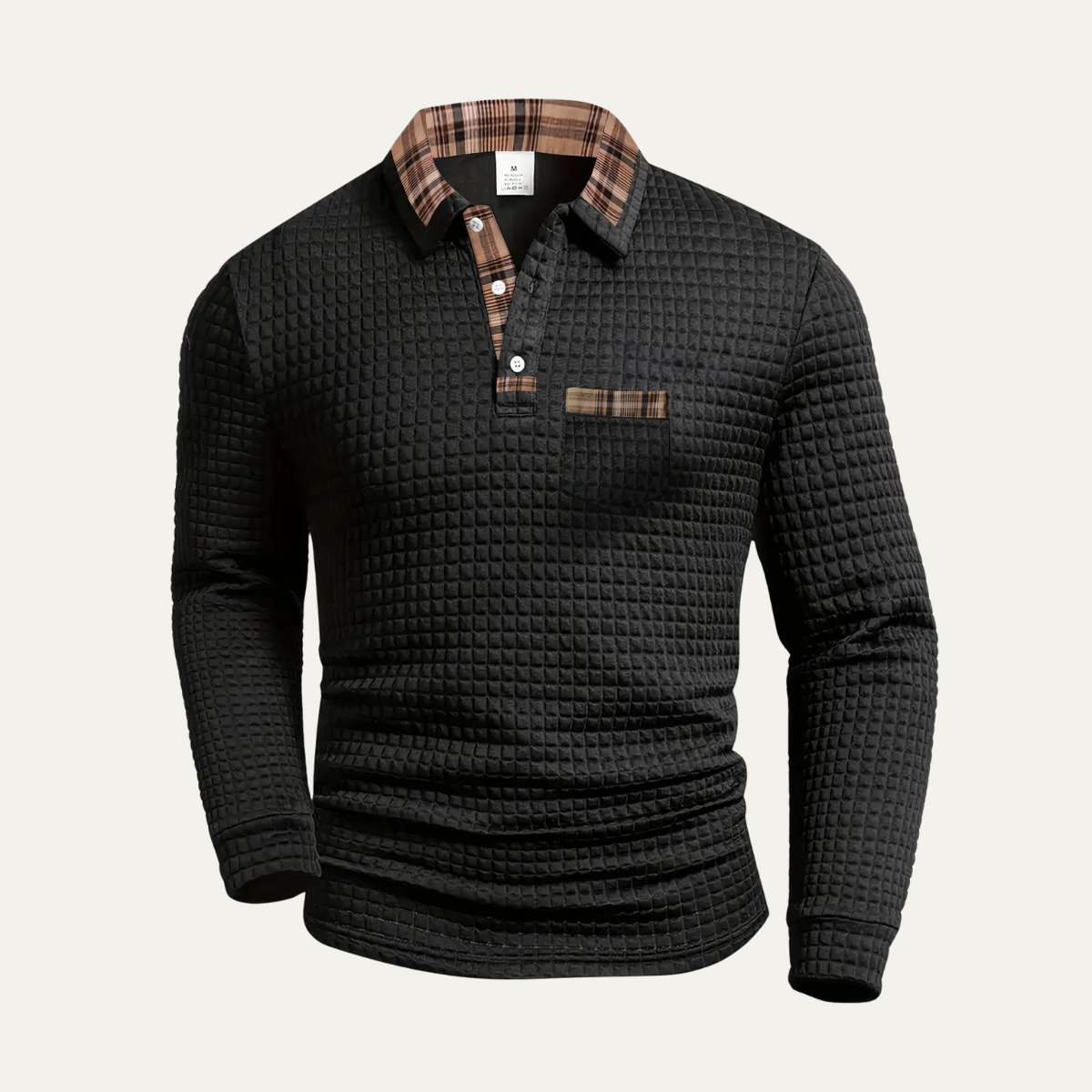 The Monopoli Men’s Casual Waffle Knit Polo Jumper