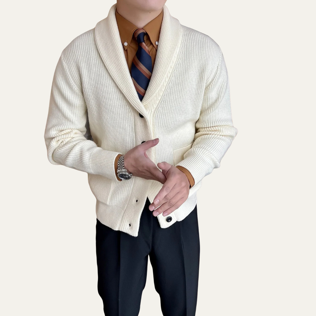 The Cambridge Men’s Shawl Collar Knit Jumper