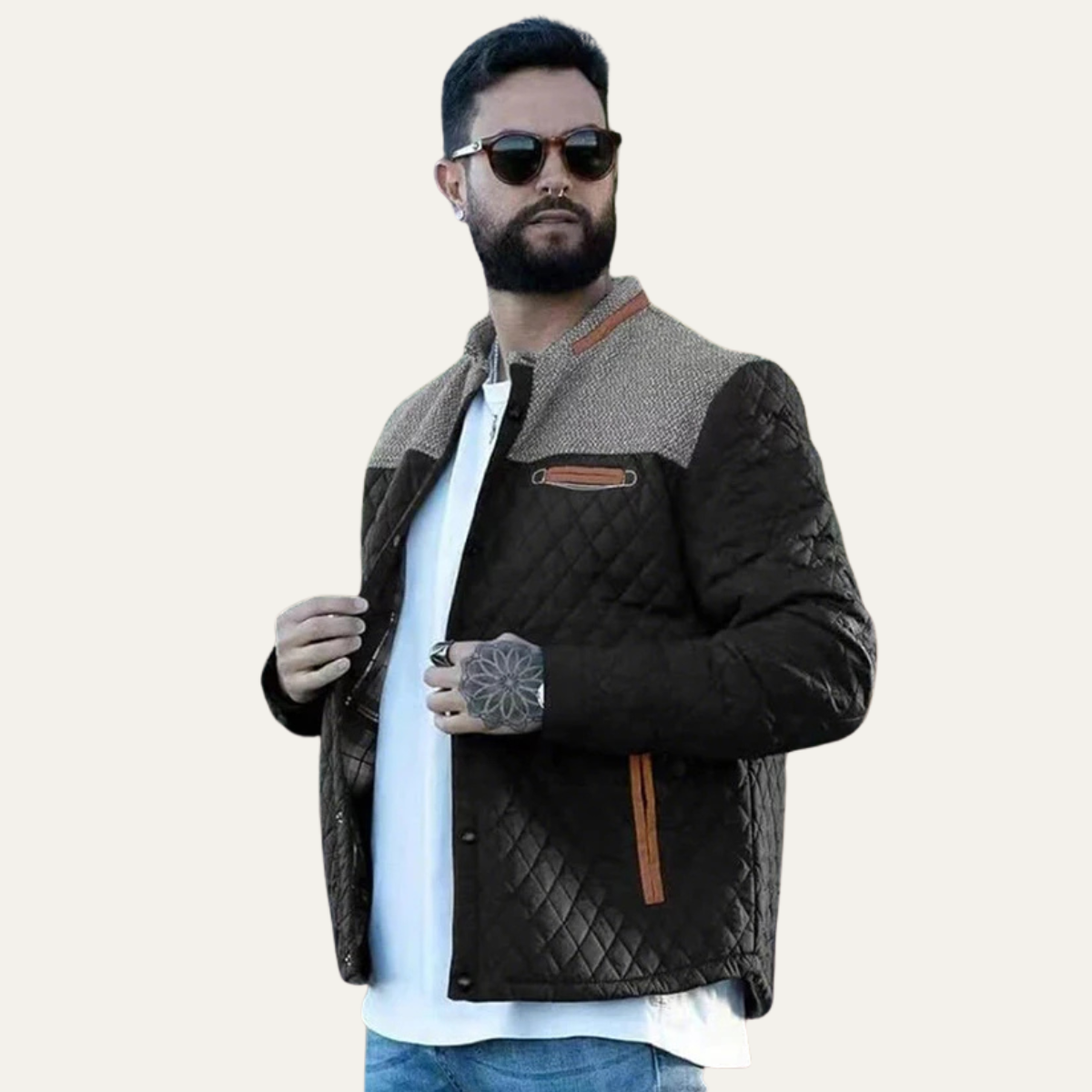 The San Marco Men's Lightweight Padded Quilted Bomber Jacket