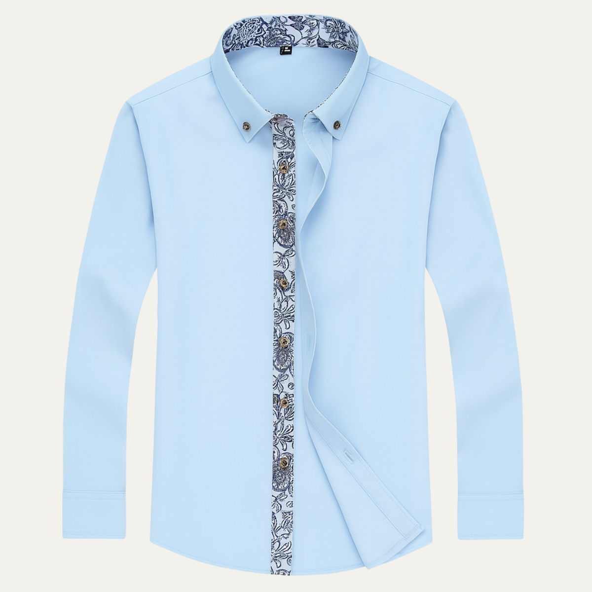The Bellagio Men’s Business Slim Fit Shirt with Patterned Collar