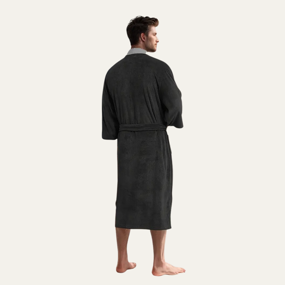 The Dulwich Men's Elegant Kimono Lightweight Spa Bathrobe with Belt
