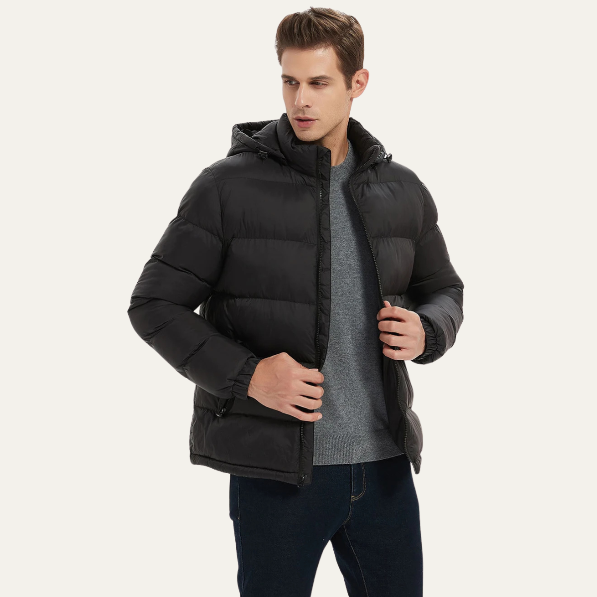 The Perth Men’s Thick Warm Insulated Hooded Puffer Jacket