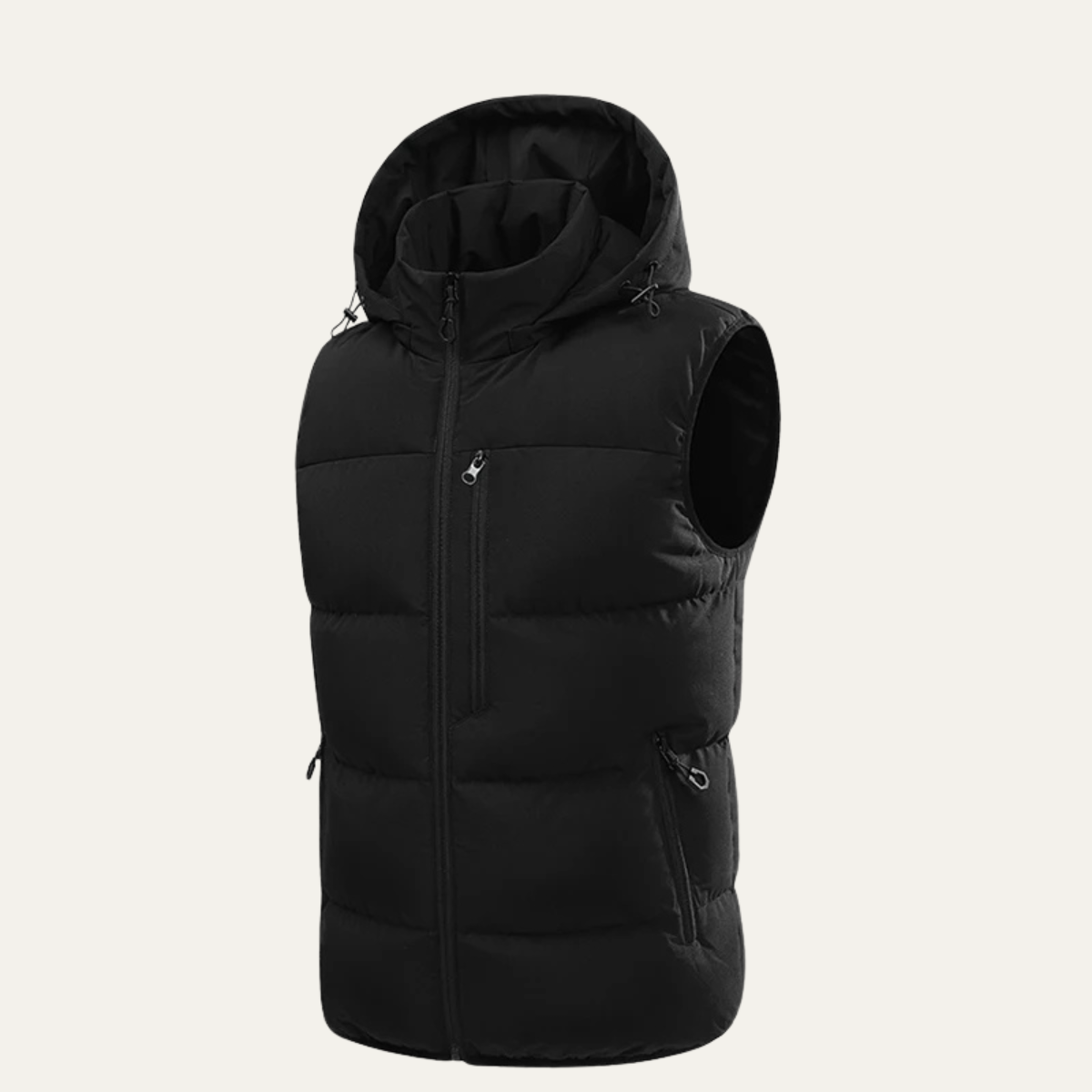The Praiano Men’s Two Tone Hooded Puffer Gilet Winter Waist Coats