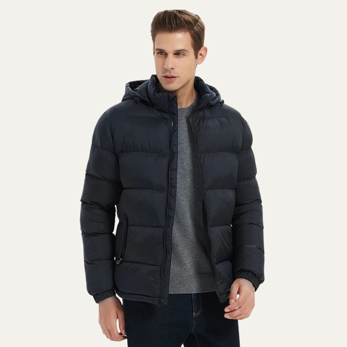 The Perth Men’s Thick Warm Insulated Hooded Puffer Jacket