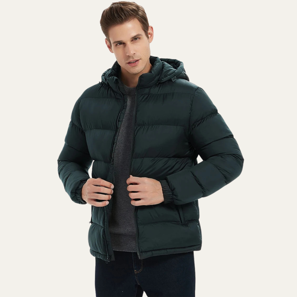 The Perth Men’s Thick Warm Insulated Hooded Puffer Jacket