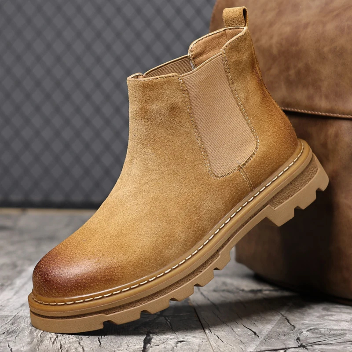 The Cardiff Bay Men's Comfortable Suede Chelsea Boots
