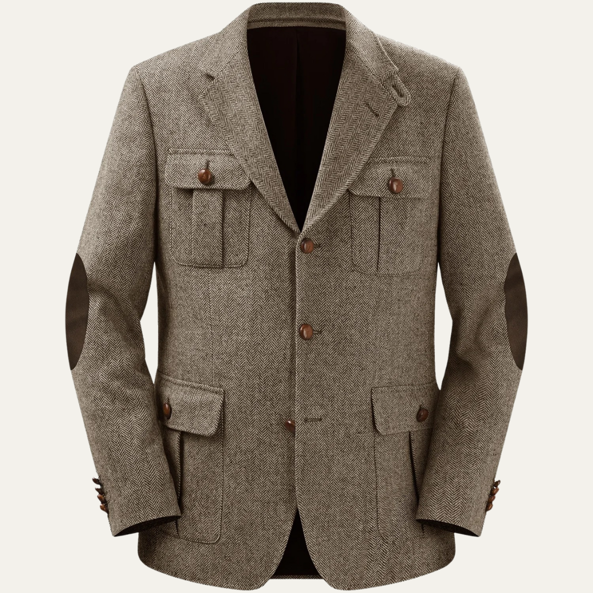 The San Cassiano Men’s Wool Blend Herringbone Tweed Blazer Jacket