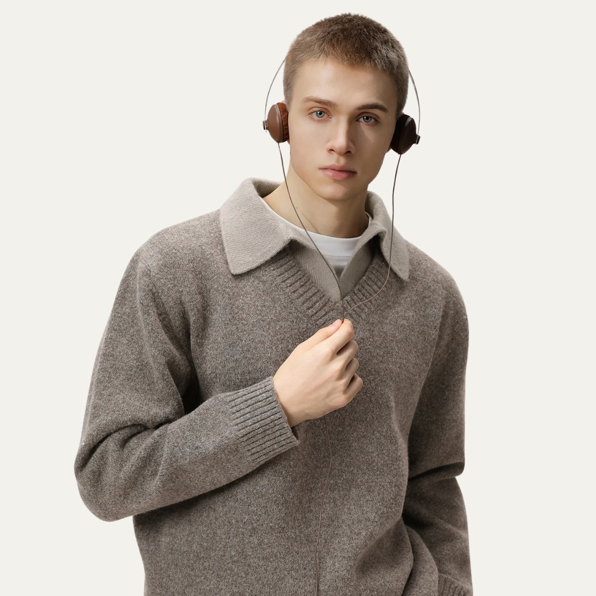 The Matera Men’s Soft Polo Collar Knitted Jumper