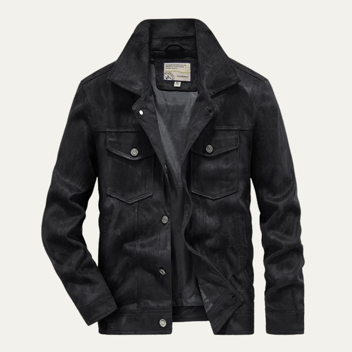 The Vintage Suede Cargo Jacket for Men — Lightweight Outdoor Style