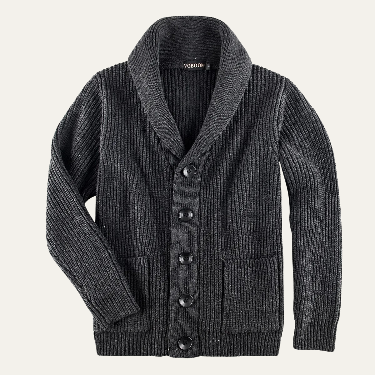 The Farnham Men’s Chunky Knit Shawl Collar Cardigan