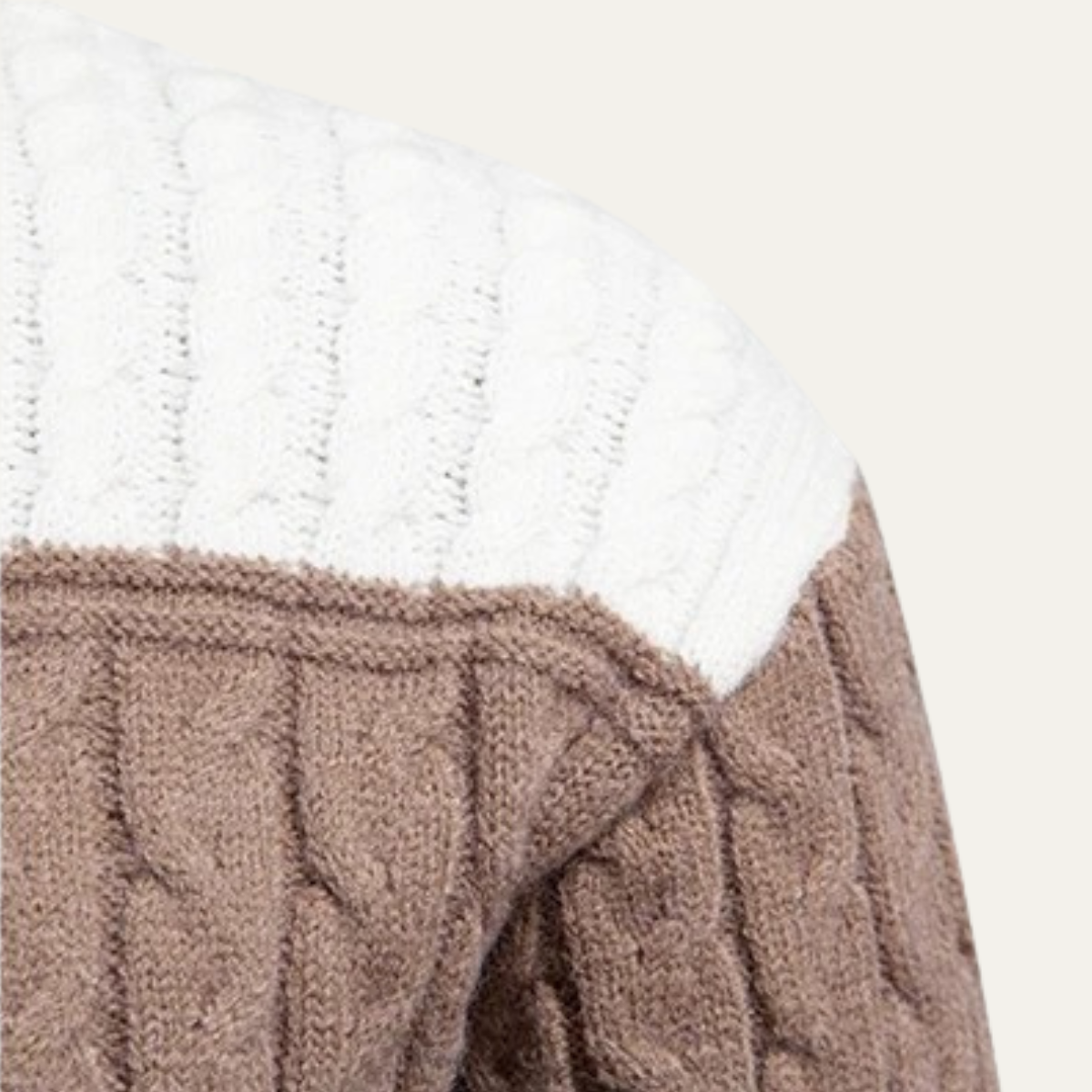 The Bevagna  Men’s Patchwork Knit Colour Block Turtleneck Jumper