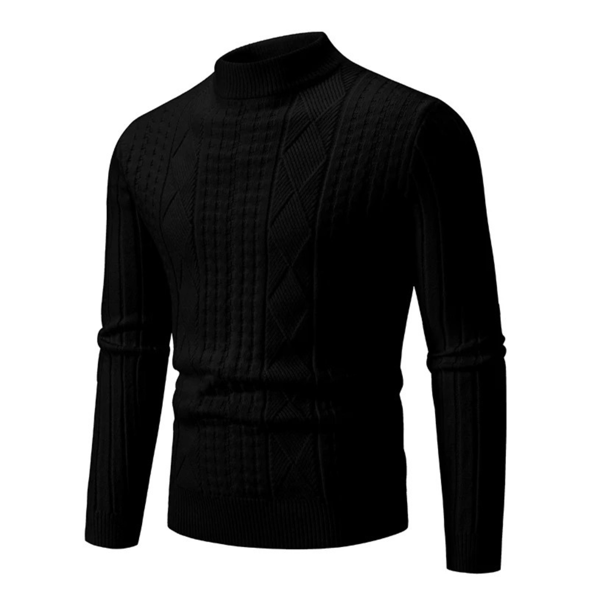 The Brunico Men’s Warm Slim Fit  Cable Knit Jumper