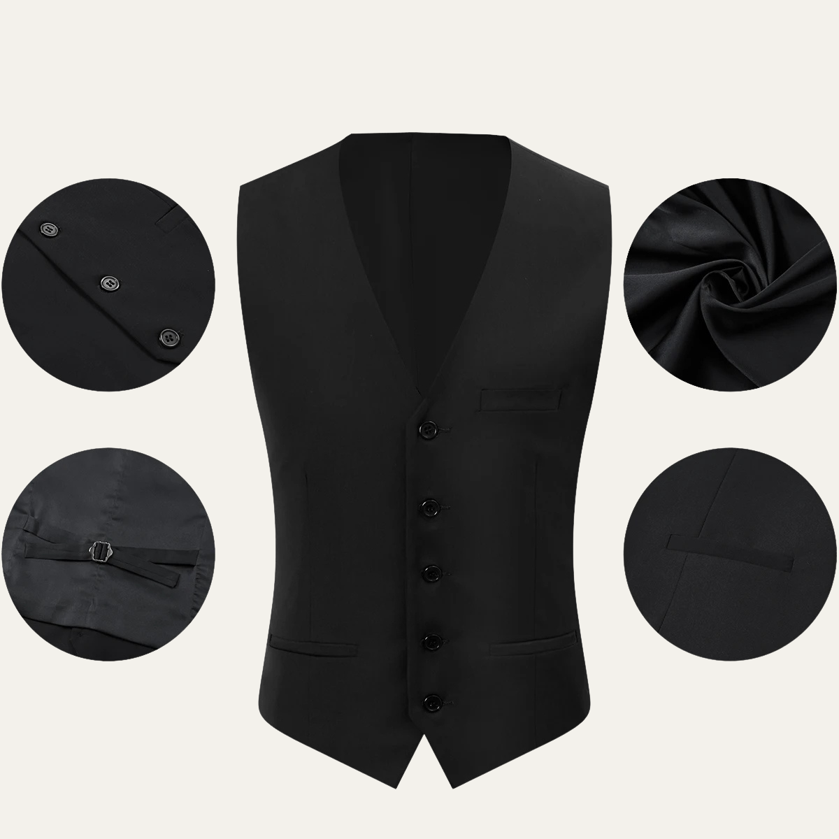 The Savelletri Men’s Elegant Wedding & Business 3 Piece Suit