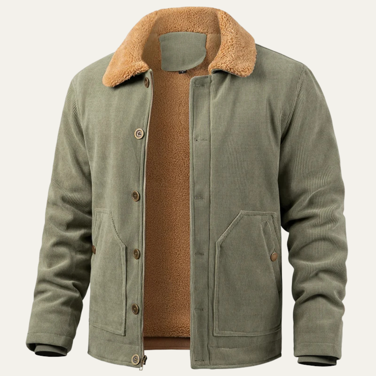 The Dorsoduro Men's Corduroy Sherpa Warm Winter Trucker Jacket