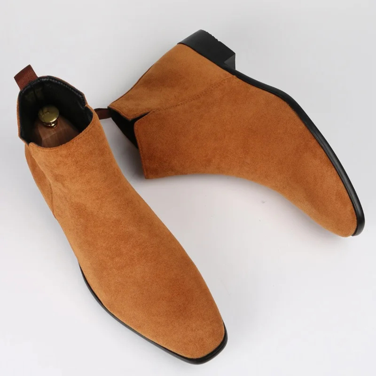 The Chantilly Men’s Elegant Leather Slip On Business Dress Ankle Boots