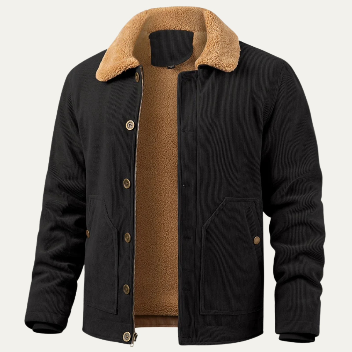 The Dorsoduro Men's Corduroy Sherpa Warm Winter Trucker Jacket