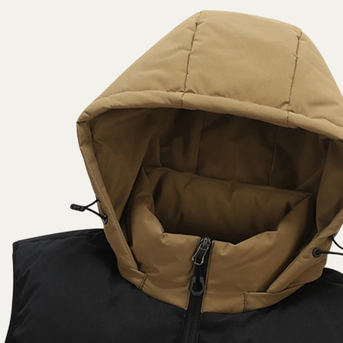 The Praiano Men’s Two Tone Hooded Puffer Gilet Winter Waist Coats