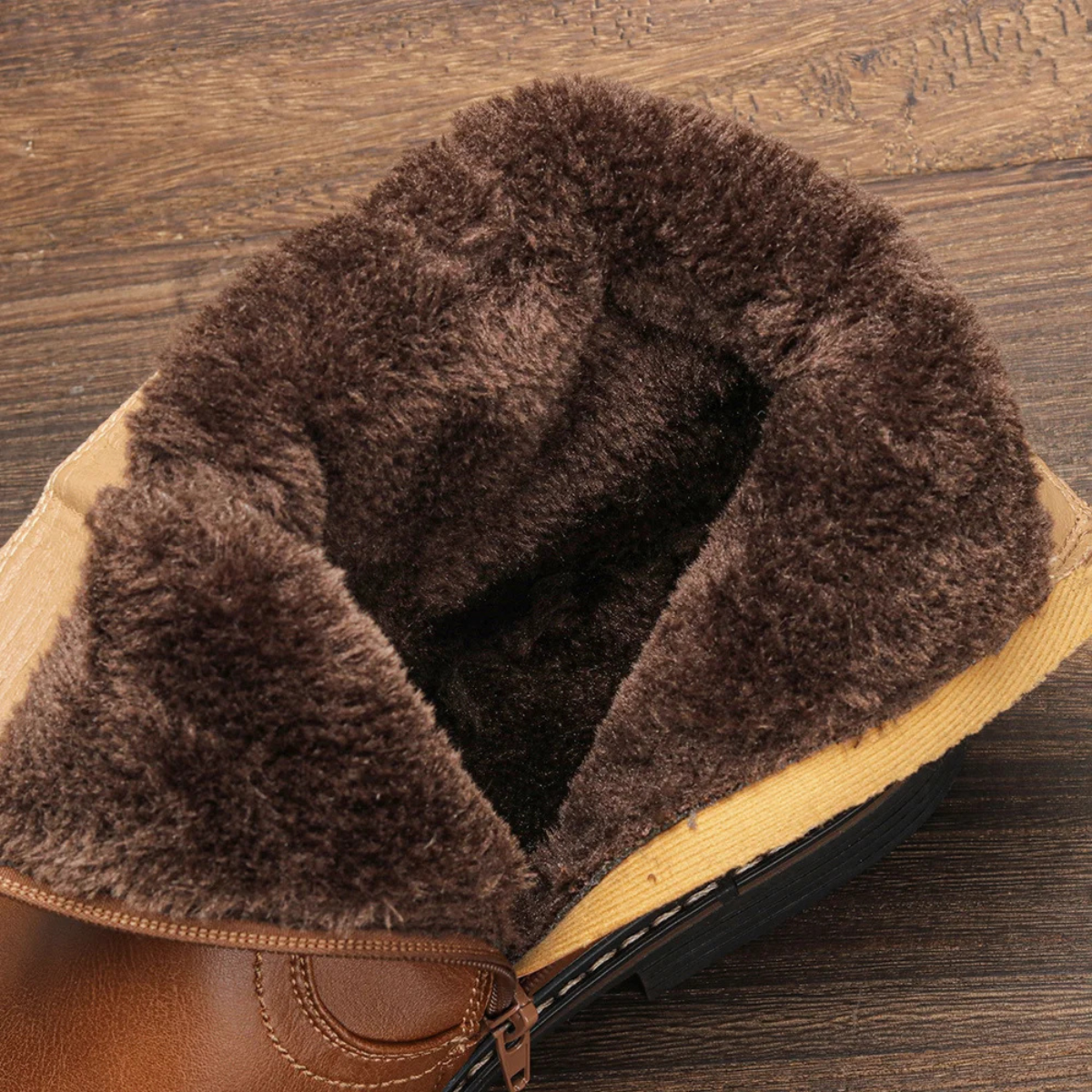 The Parioli Men’s Vintage Warm Leather Fur Lined Ankle Boots