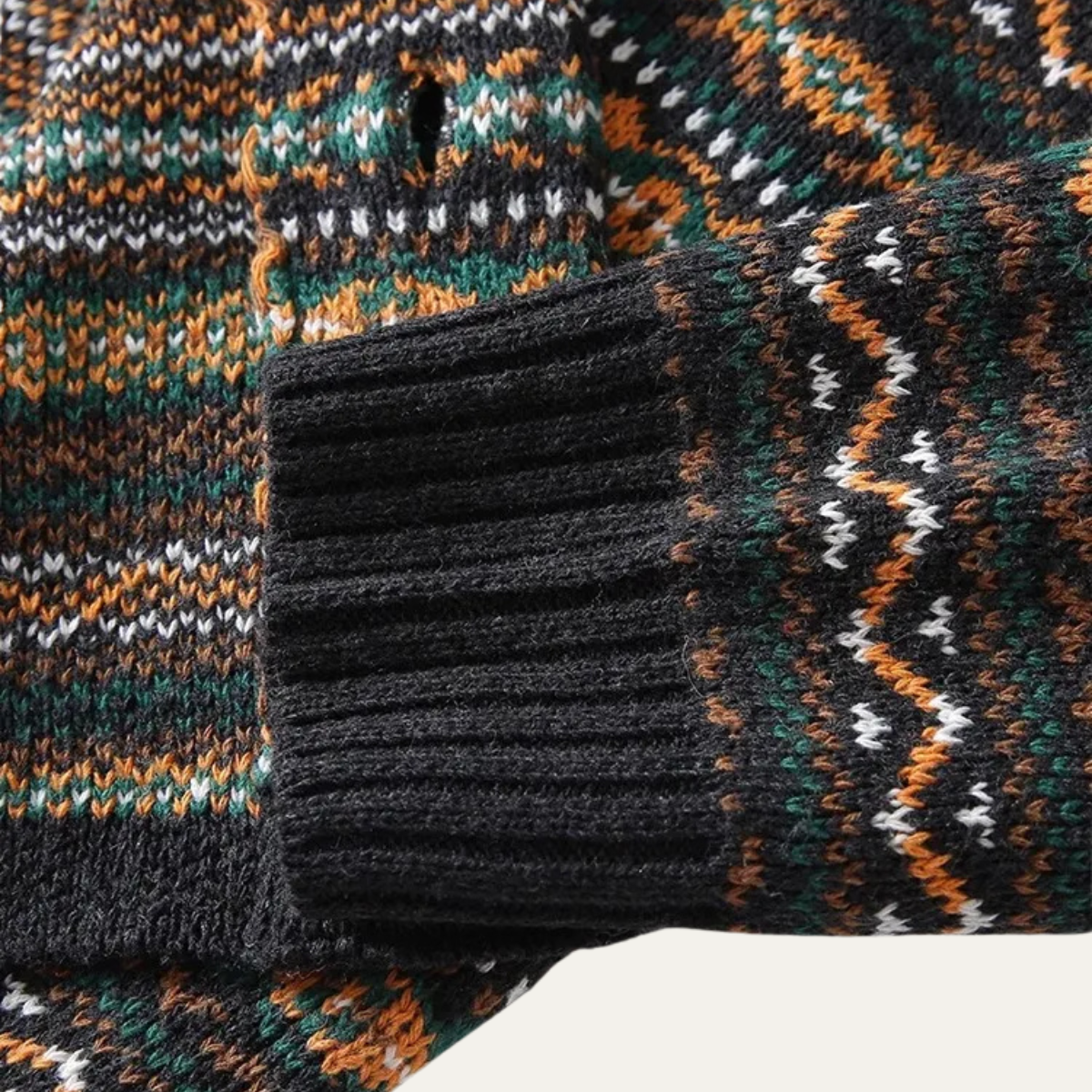 The Isola Bella Men's Vintage Nordic Wool Knitted Winter Cardigan