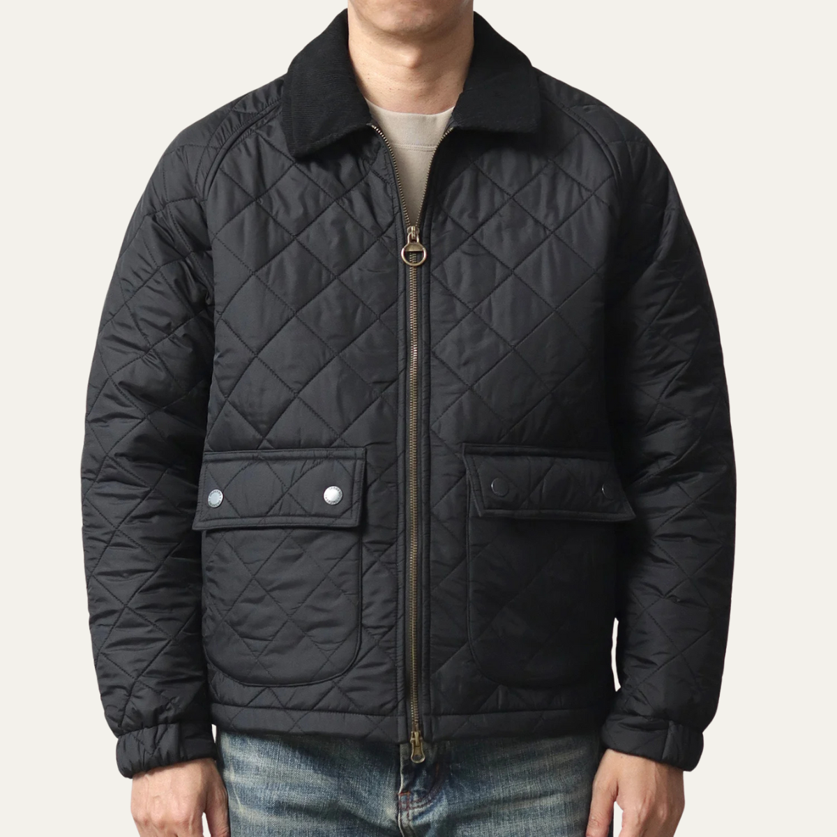 The Trouville Men’s Retro Quilted Winter  Bomber Jacket