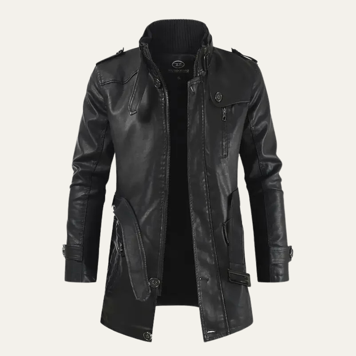 The Menaggio Men’s Vintage Thick Fleece Lined Leather Jacket