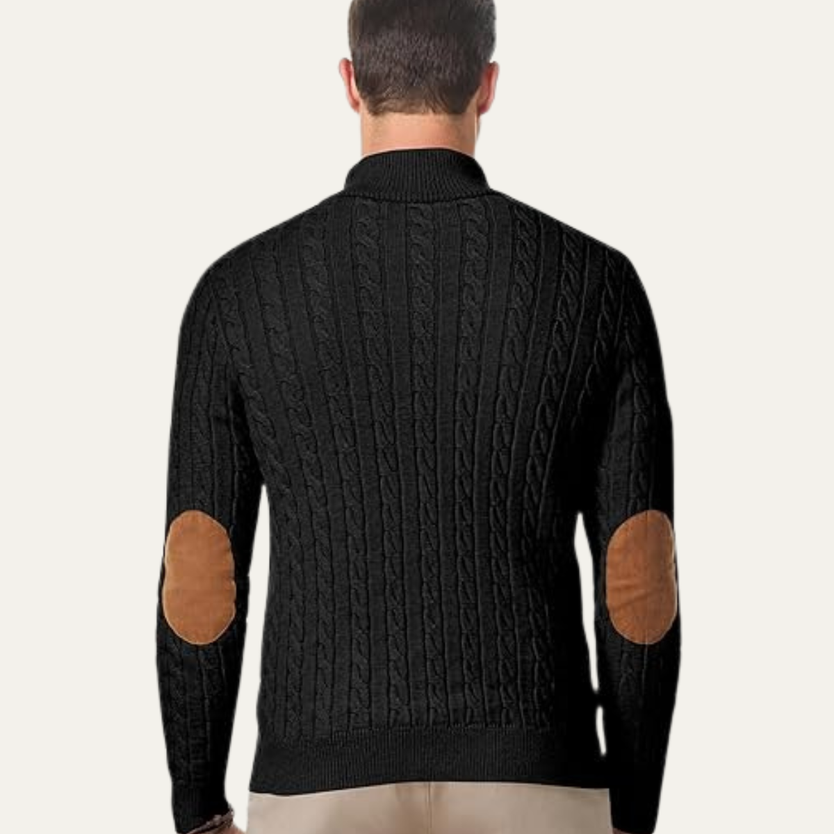 The Stamford Men's Cable Knit Collar Stand Jumper