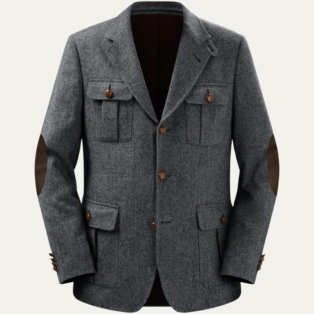 The San Cassiano Men’s Wool Blend Herringbone Tweed Blazer Jacket