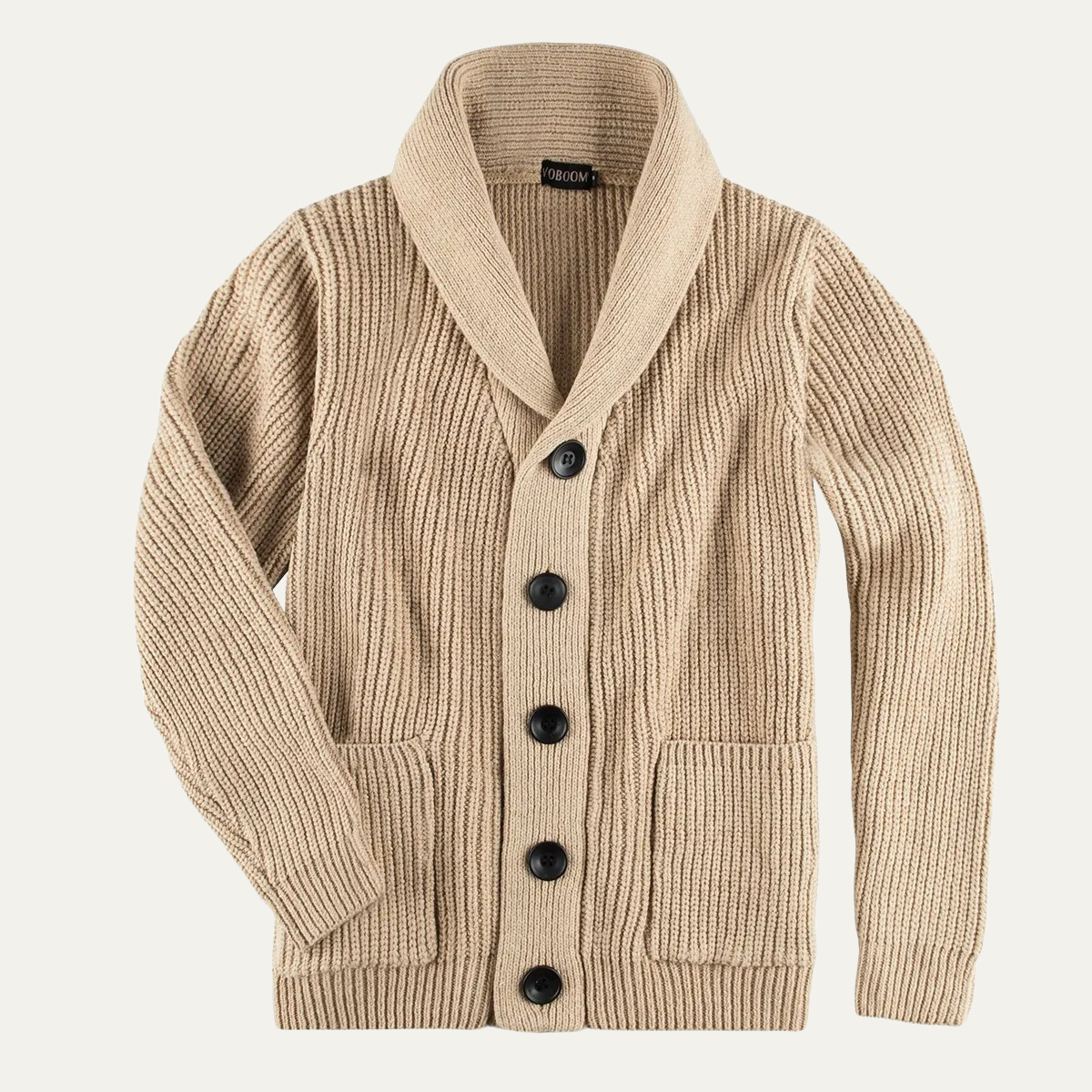 The Farnham Men’s Chunky Knit Shawl Collar Cardigan