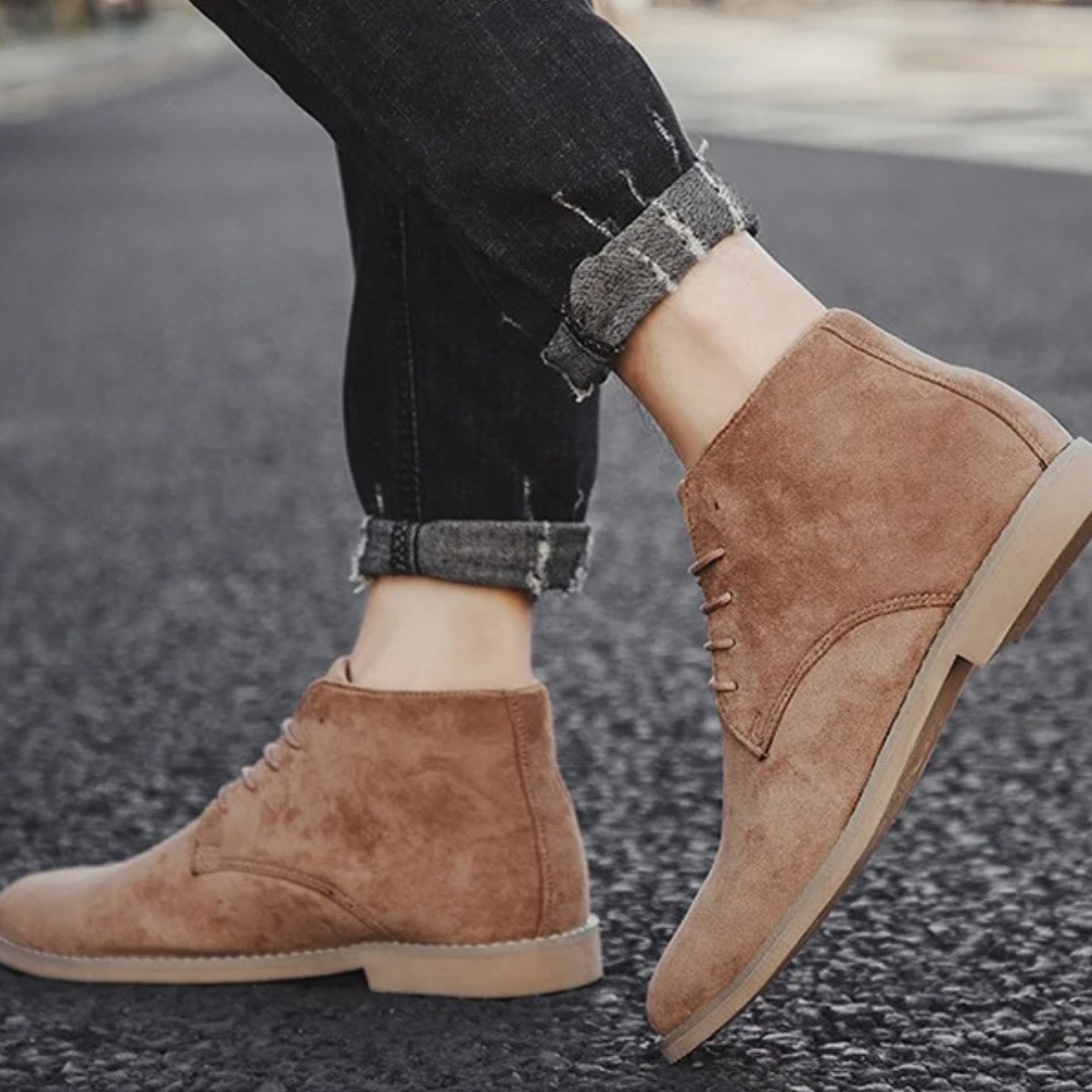 The Dockside Men’s Casual Suede Lace Up Ankle Boots