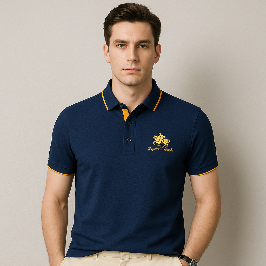 Men’s Classic Slim Fit Cotton Polo Shirt-The British Gentlemen