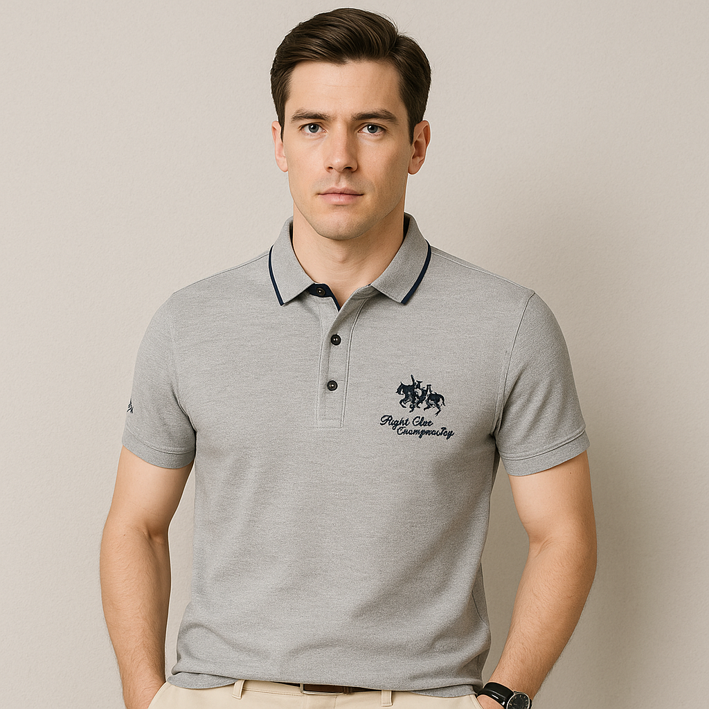 Men’s Classic Slim Fit Cotton Polo Shirt-The British Gentlemen