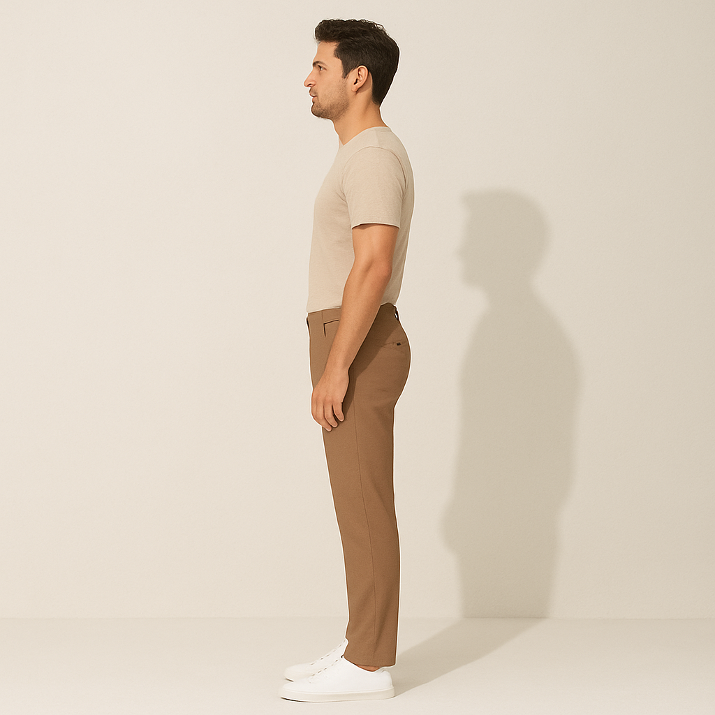 The Santorini Classic Chino Trousers For Men - Brown