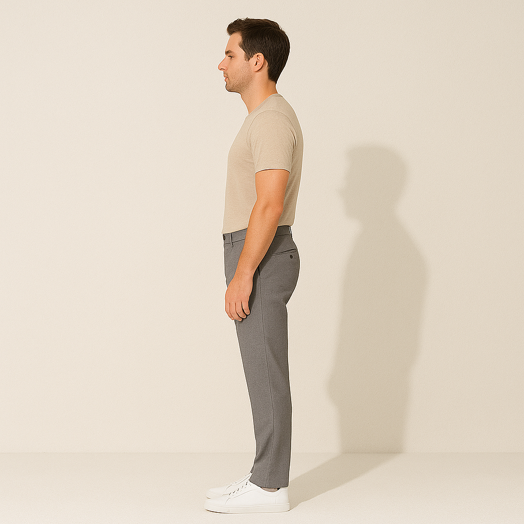 The Santorini Classic Chino Trousers For Men - Grey