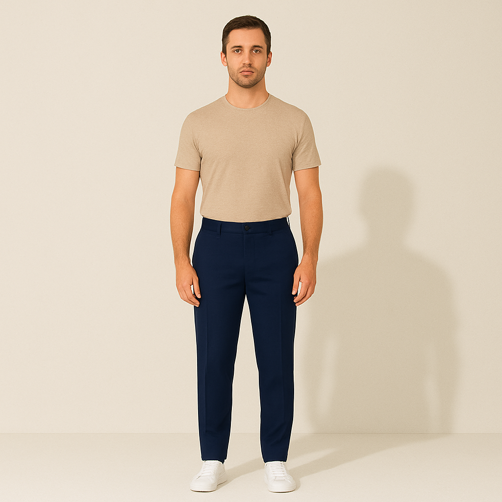 The Santorini Classic Chino Trousers For Men - Navy Blue