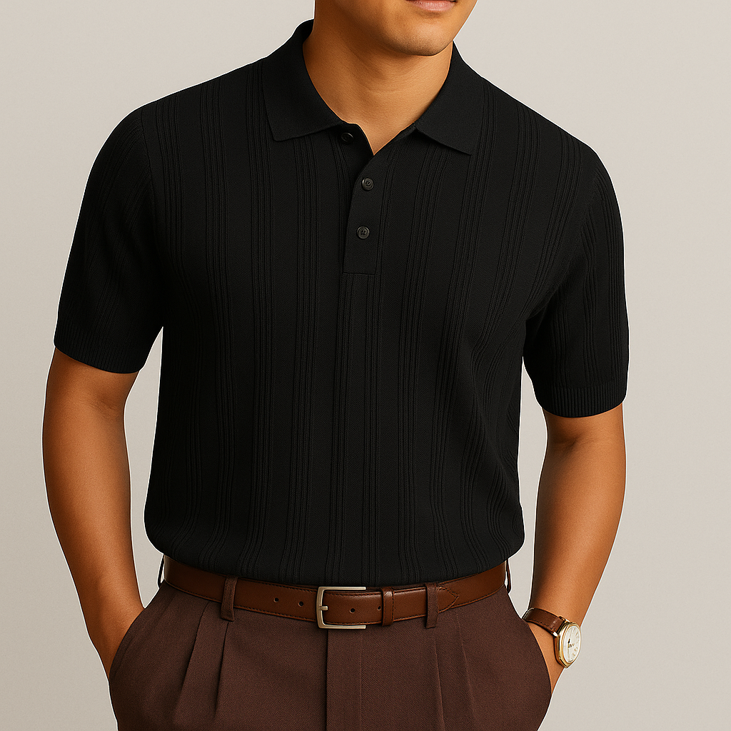 The Bormio Retro Knitted Polo-The British Gentlemen