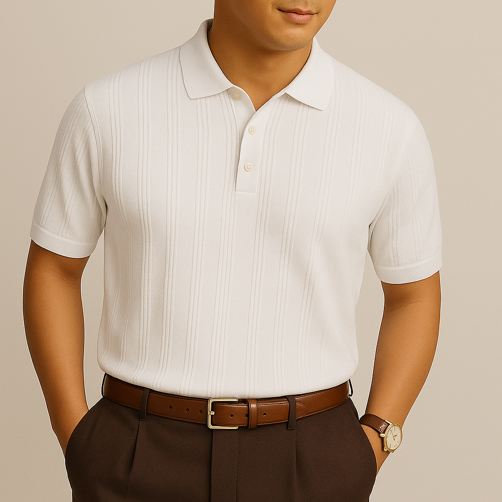 The Bormio Retro Knitted Polo-The British Gentlemen